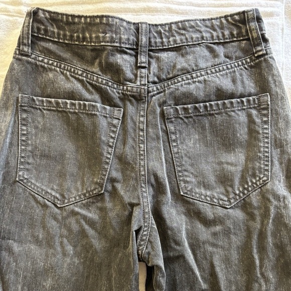 Hollister Ultra High Rise Mom Jeans 3 Long Waist 26 Length 29 Black Distressed - Picture 13 of 16